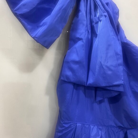 Donna Karan New York Womens One-Shoulder Evening Gown Size 12 Cobalt Blue - Picture 4 of 6